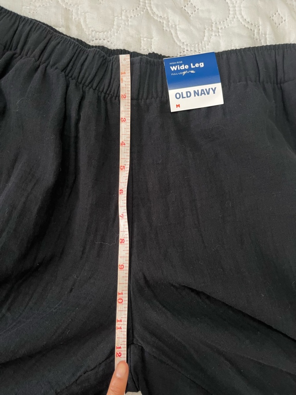 Old Navy High-Waisted Crinkle Gauze Super Wide-Leg Pants In Jack Black Size M - Picture 5 of 16
